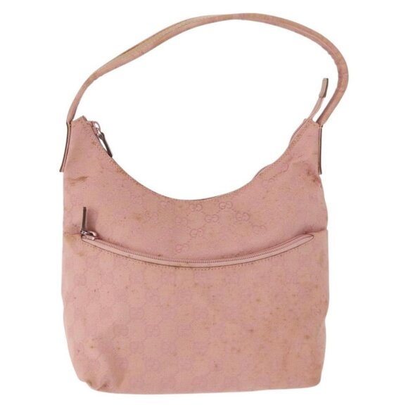 Authentic GUCCI GG Canvas Shoulder Bag Pink Silver 001 3386 - Picture 5 of 16